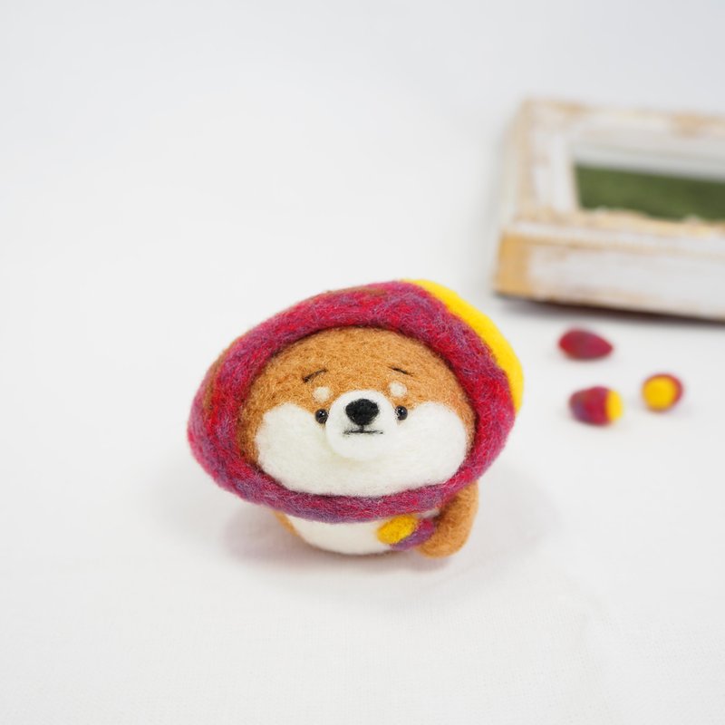 Narikiri 甘薯麻友柴犬（红柴犬、黑柴犬、白柴犬）羊毛毡 - 摆饰 - 羊毛 紫色