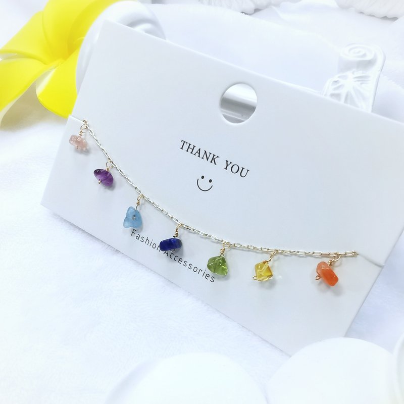 Bella 宝石交响乐系列 --  彩虹天然石手链 - 手链/手环 - 半宝石 多色