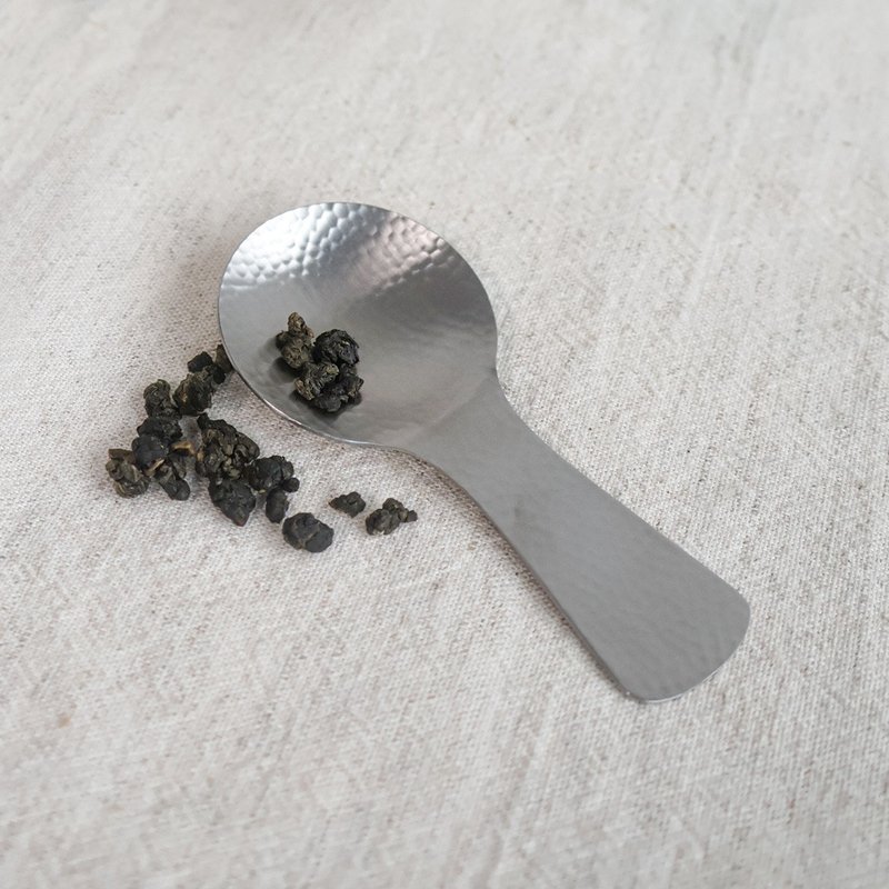 日本【SALUS 佐藤金属】Nagomi和风锤目纹-茶叶匙 - 茶具/茶杯 - 不锈钢 银色