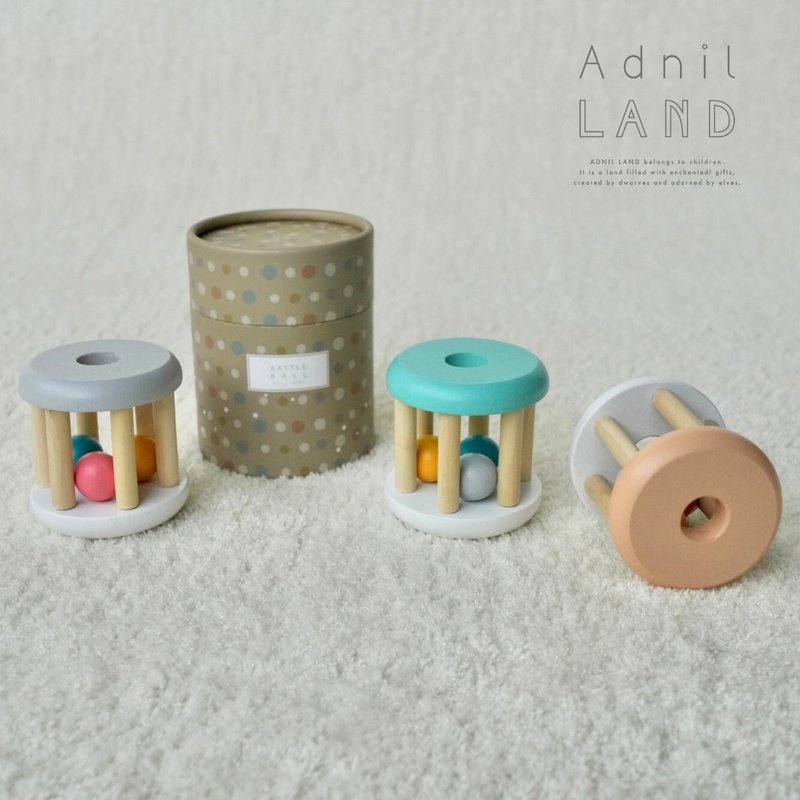 Adnil LAND 三色球安抚摇铃 - 玩具/玩偶 - 木头 多色