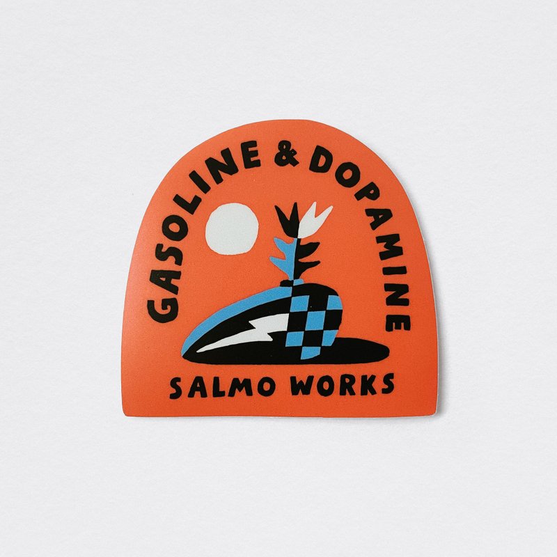 Gasoline & Dopamine 汽油与多巴胺 - 防水贴纸 - 贴纸 - 防水材质 红色