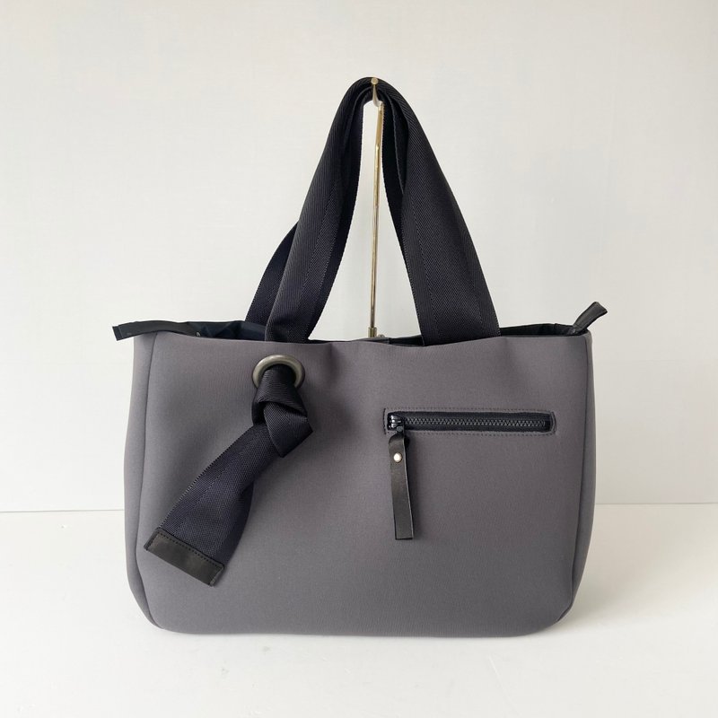 Neoprene material full function tote gray - 手提包/手提袋 - 其他材质 灰色