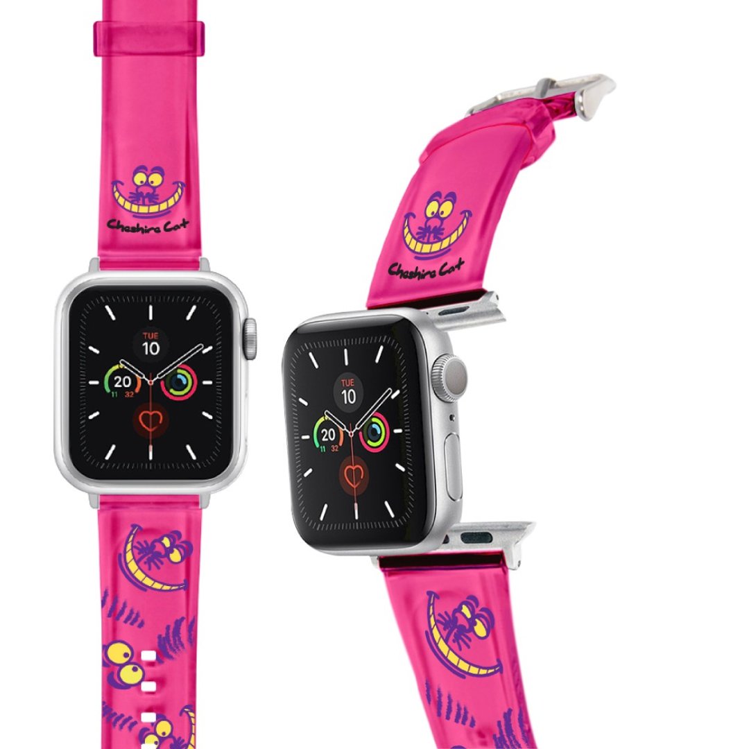 迪士尼系列 Apple Watch PVC果冻透明表带 爱丽丝梦游仙境 妙妙猫 - 表带 - 塑料 紫色
