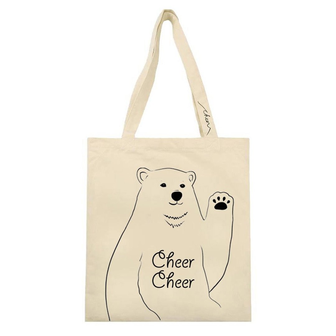 北极熊布包 - 定制字母版本 - design your own POLAR BEAR bag - 侧背包/斜挎包 - 棉 