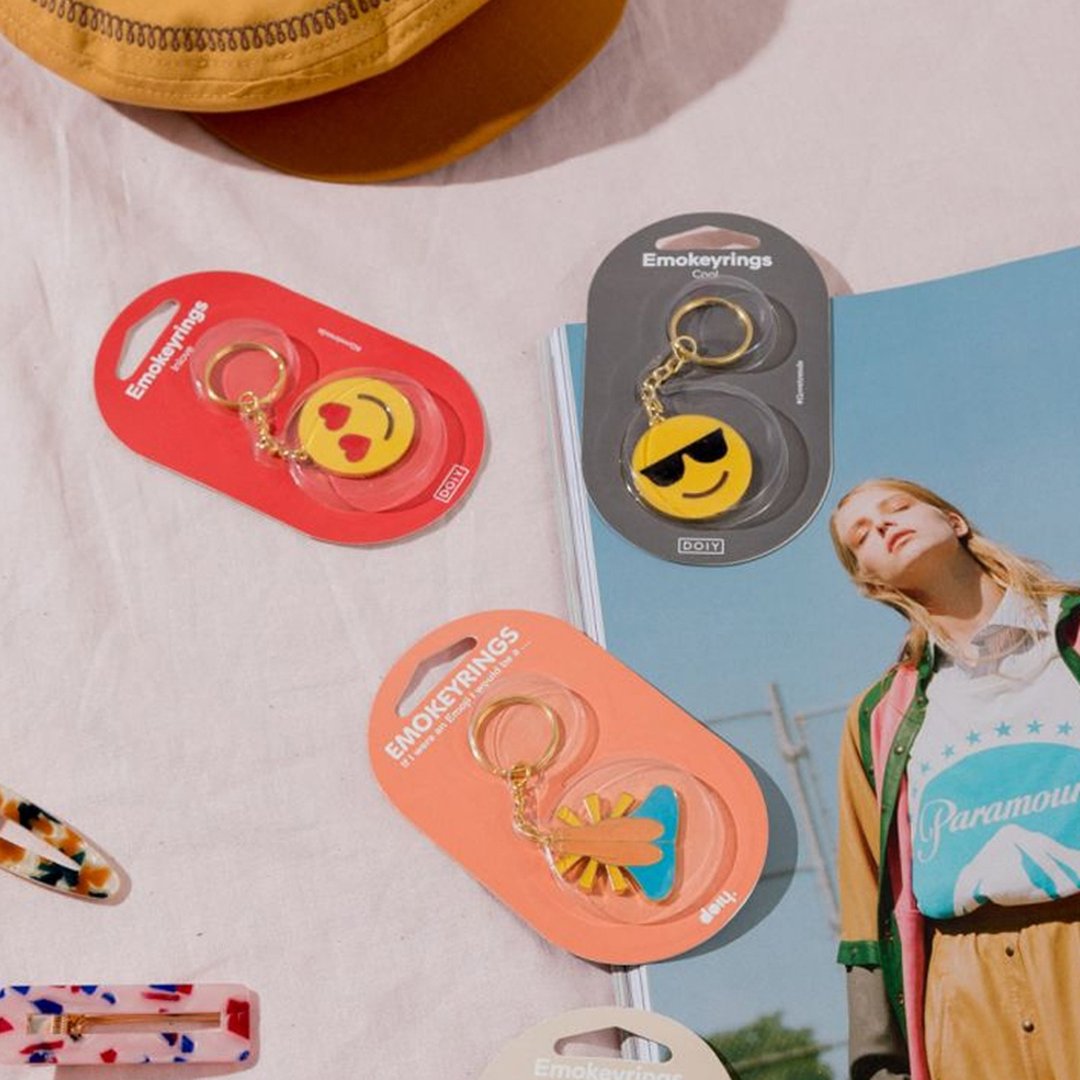 西班牙 DOIY 表情钥匙扣 Emokeyrings 书包挂饰钥匙链挂件可爱酷 - 钥匙链/钥匙包 - 其他材质 