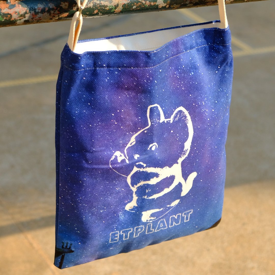 【谦虚な猫】Humble Cat Tote Bag 订制托特包侧背包 by ETPLANT - 手提包/手提袋 - 棉．麻 蓝色