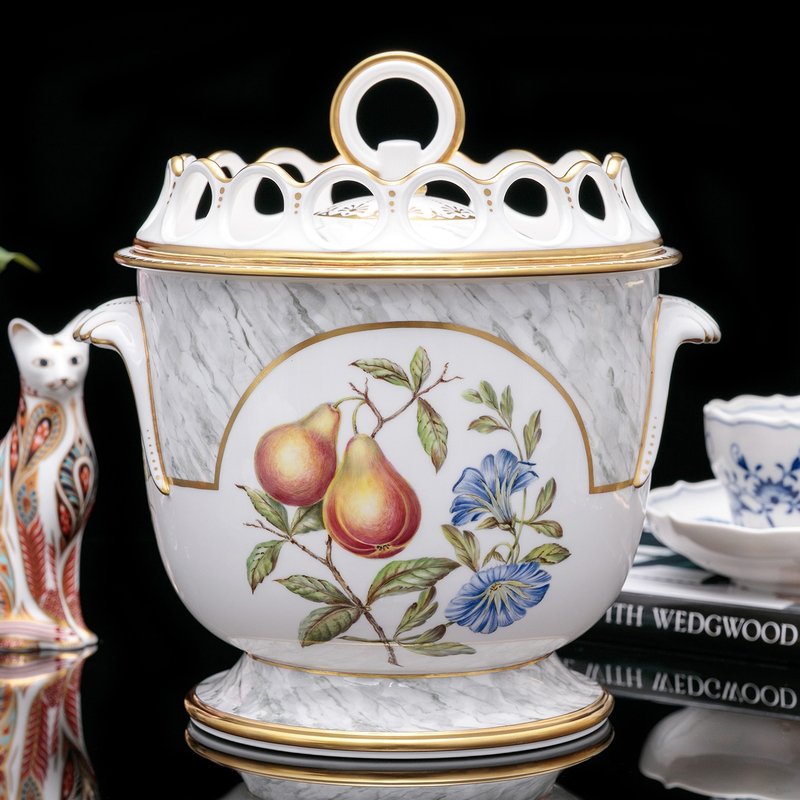 【Royal Worcester 传世之作】1989手绘水果花园200周年限量冰桶 - 其他 - 瓷 