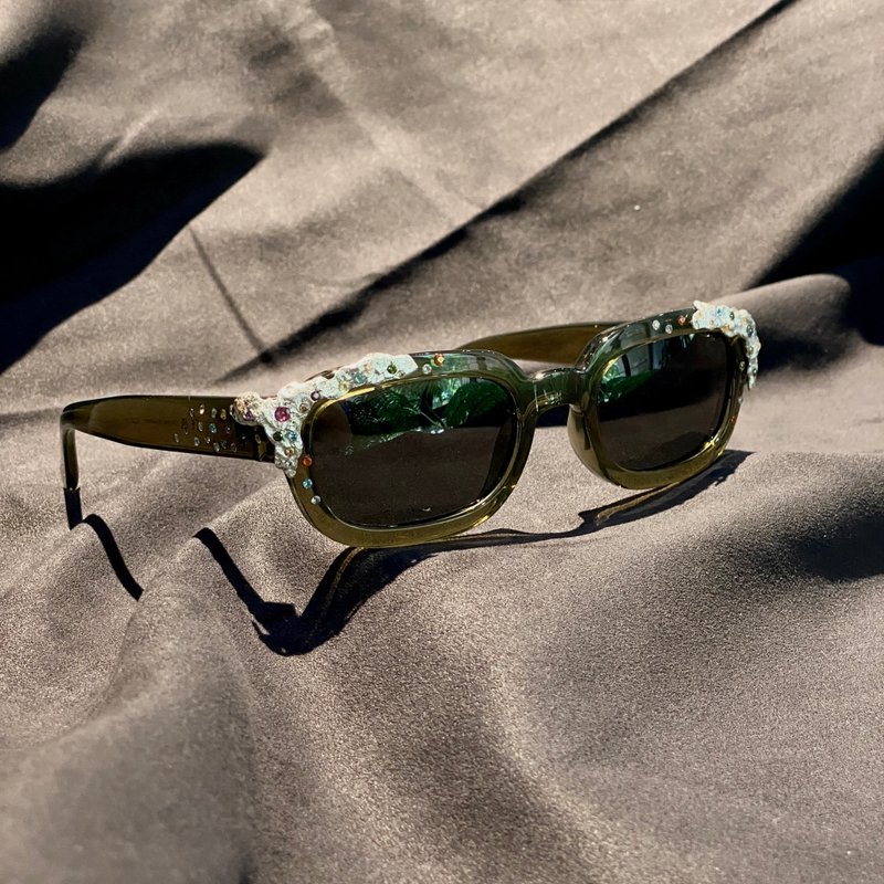 【仅此一件】手工银饰墨镜 - 云雾满天星 - 眼镜/眼镜框 - 其他材质 多色