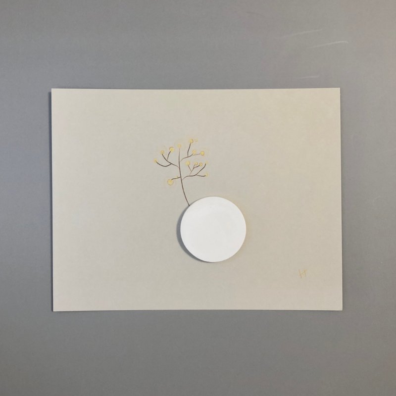 V.N【纪念系列-满天星】会扩香的明信片【定制化礼物/情人节礼盒 - 卡片/明信片 - 纸 卡其色