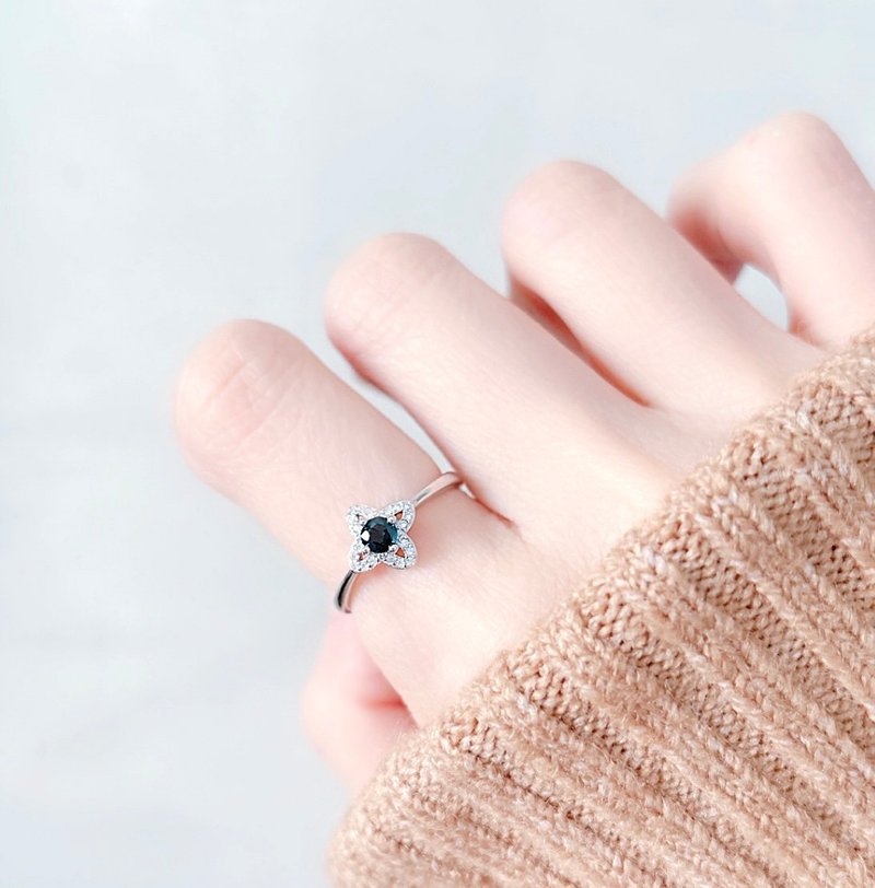 好美的~蓝宝石3.6mm纯银戒指-九月诞生石 - 戒指 - 半宝石 蓝色