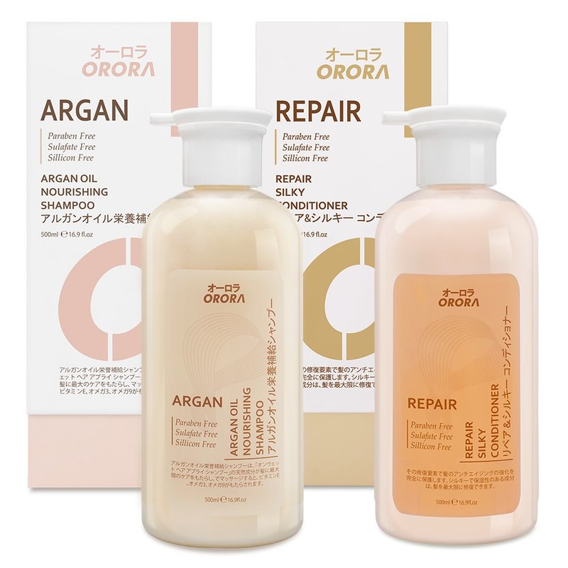 日本天然香系列套装*摩洛哥坚果油滋养洗发乳1支+修护丝滑护发素1 - 洗发用品 - 其他材质 