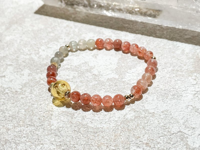 回馈款-阿鲁沙水晶精油手环-拥抱正面能量与招财 - 手链/手环 - 玉石 橘色