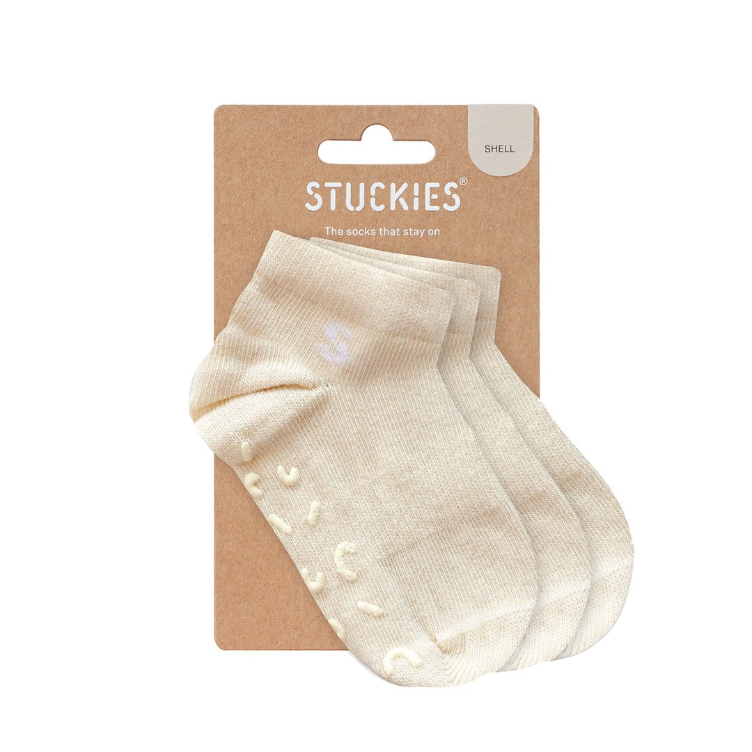Stuckies - 短袜/防滑袜三入组 - Shell - 婴儿袜子 - 棉 