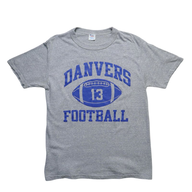 80s Champion 美国制 Danvers football雪花tee - 男装上衣/T 恤 - 其他材质 灰色