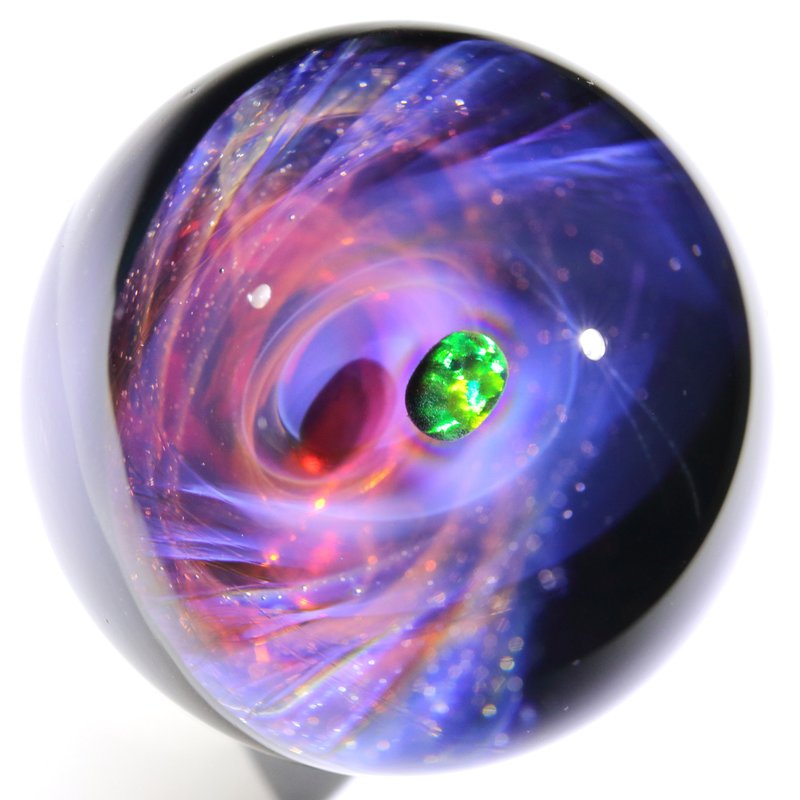 51mm 宇宙玻璃球摆设 no.M176 - 摆饰 - 玻璃 紫色