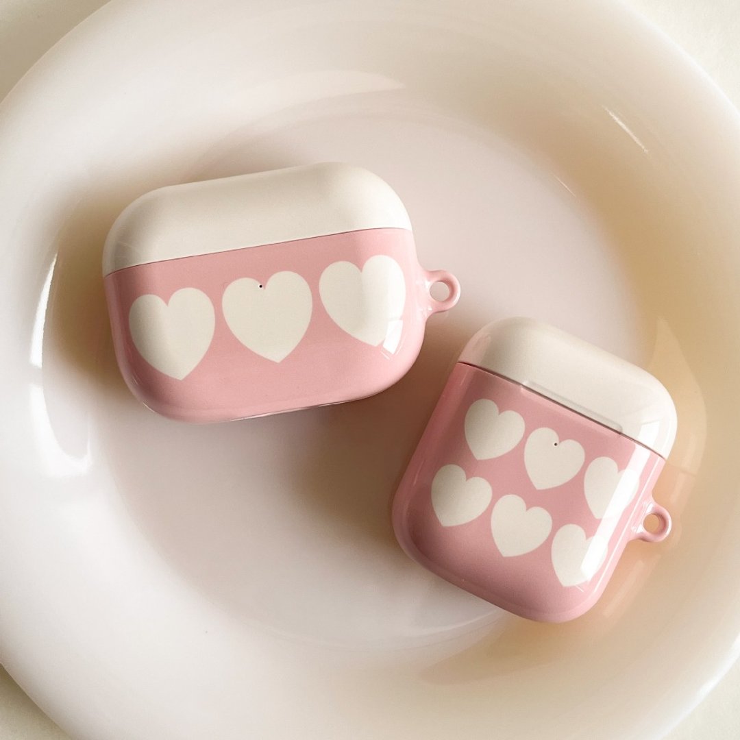 可爱的心 Airpods 硬式光面保护壳 - 耳机收纳 - 塑料 
