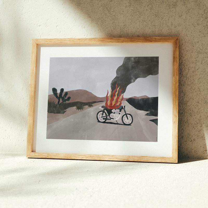 My Bike is On Fire 我的车着火了 - 印刷画/海报 - 海报/装饰画/版画 - 纸 多色