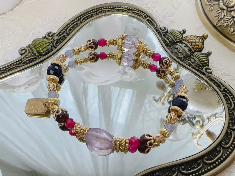 -缱绻生香-天然水晶黄铜手链 - 手链/手环 - 铜/黄铜 