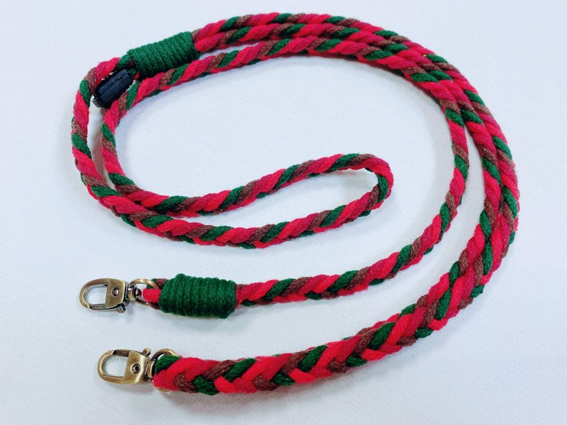 迷之作—圣诞树手机斜背挂绳/交换礼物/编绳挂脖两用 - 挂绳/吊绳 - 棉．麻 多色