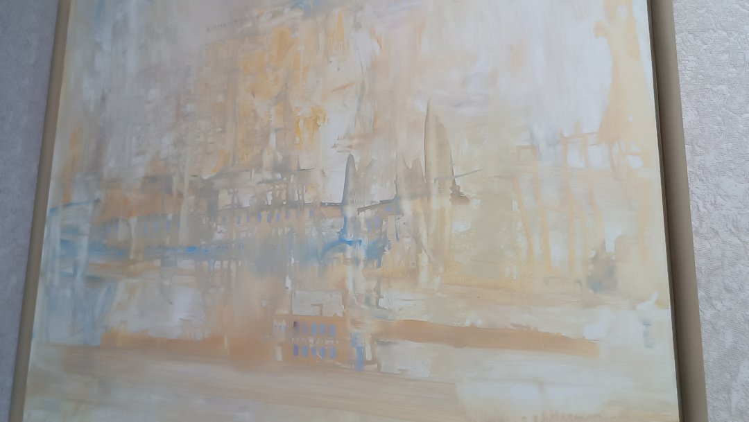 抽象 / 春天的喜悦，92x92 厘米，油画 org 2018 Victoria Valuk，唯一一件 - 墙贴/壁贴 - 其他材质 咖啡色