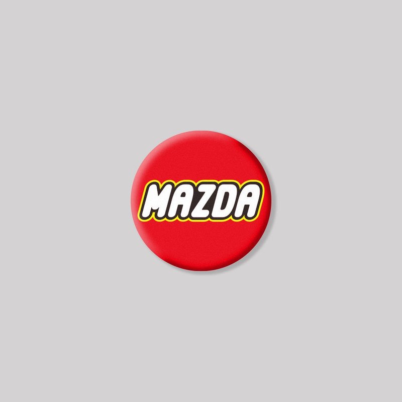 MAZDA/TOY/圆形/铝牌饰贴 SunBrother孙氏兄弟 - 贴纸 - 铝合金 红色