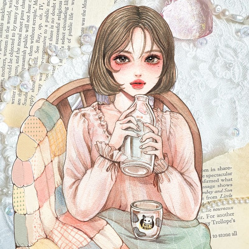 悠闲午后贴纸 - 贴纸 - 纸 多色