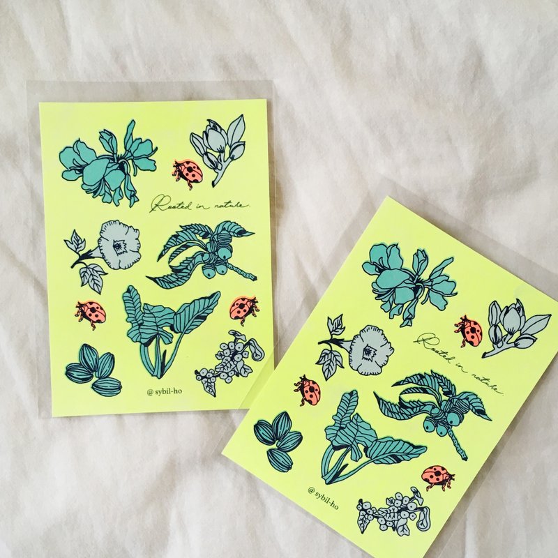 sybil-ho 台湾原生植物明信片 萤光黄 - 卡片/明信片 - 纸 多色