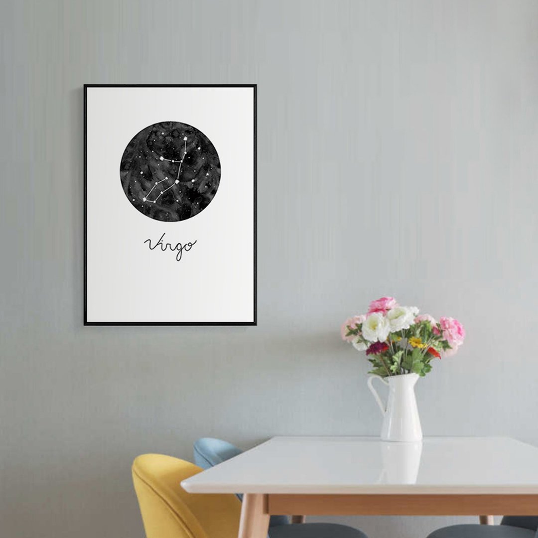 处女座 Virgo-咖啡厅挂画/十二星座/床头画/星际/餐厅/工作室 - 海报/装饰画/版画 - 其他材质 多色