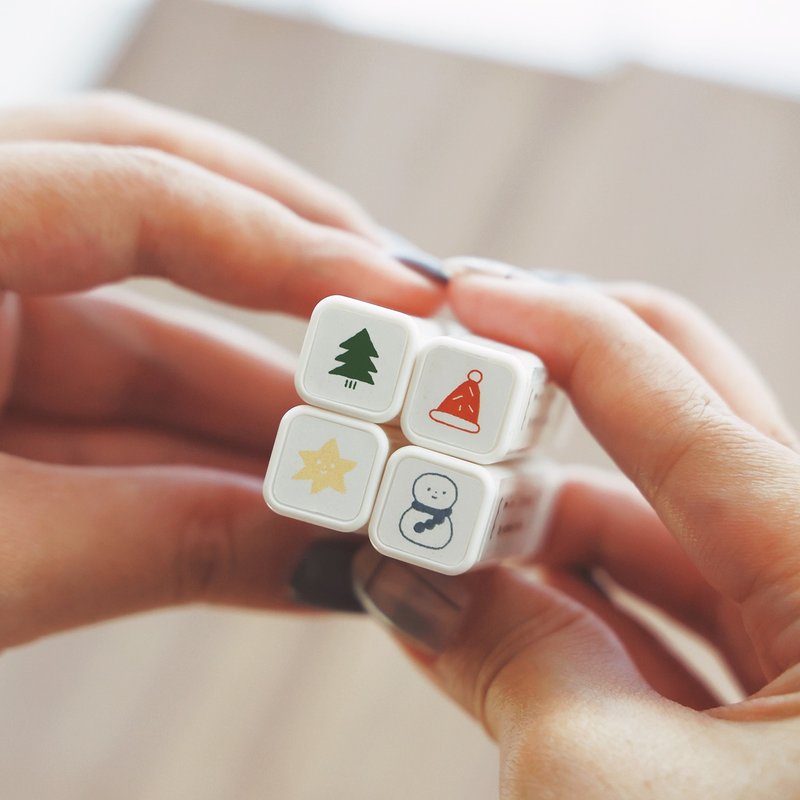 圣诞限定 迷你印章 / 四款可选 - 印章/印台 - 塑料 多色