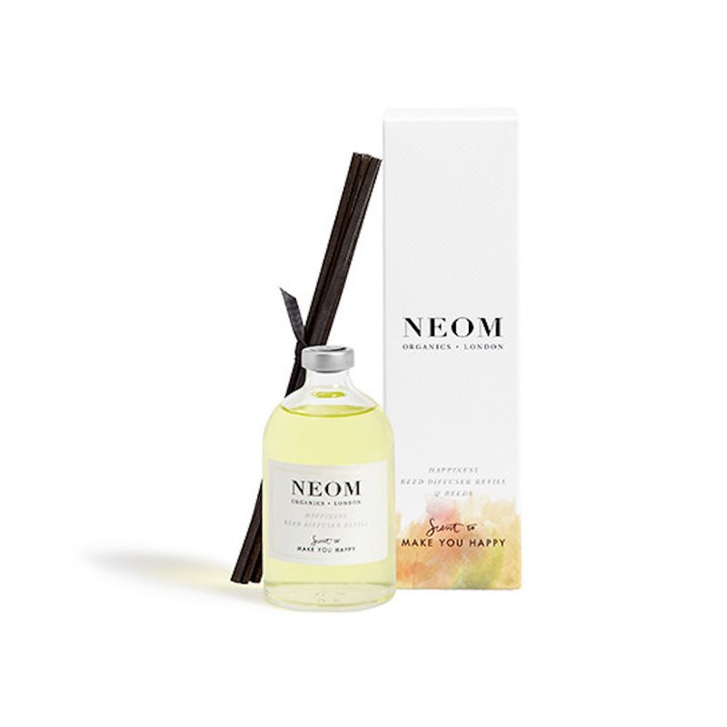 【换季保养】NEOM 幸福愉悦室内扩香补充瓶 - 100ml - 香薰/精油/线香 - 玻璃 白色