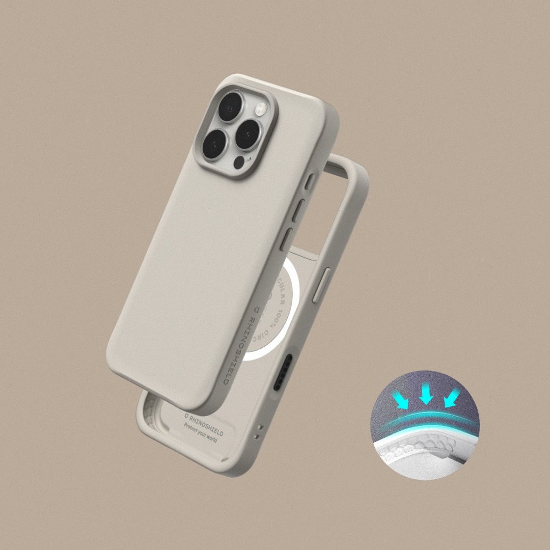 SolidX(MagSafe兼容)强化吸震缓冲防摔手机壳/贝壳灰 for iPhone - 手机壳/手机套 - 塑料 