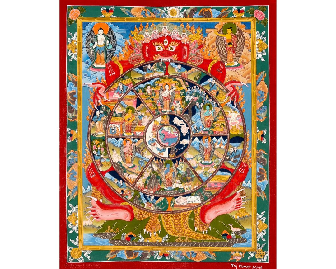 手绘生命之轮唐卡画   墙面装饰 - 墙贴/壁贴 - 其他材质 多色