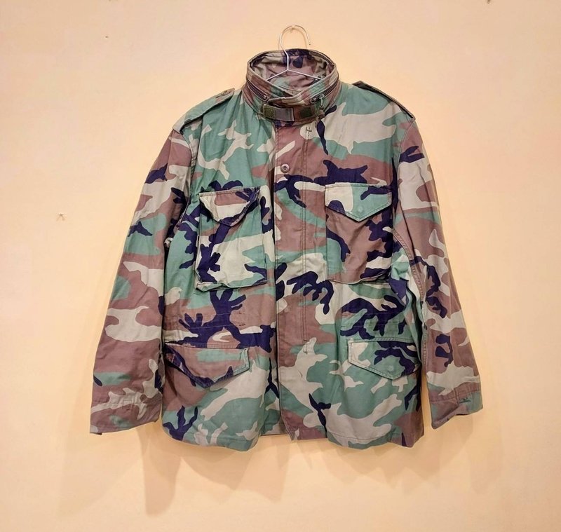 美军公发M65 PARKA丛林迷彩厚版军用外套 拉链大衣 D款 附帽子 - 男装外套 - 棉．麻 绿色