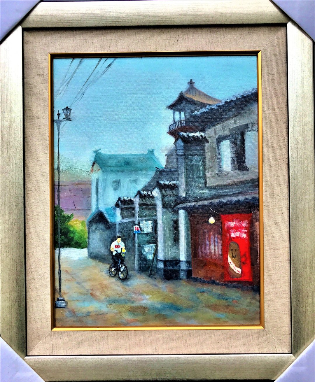 手工油画 骑车 包邮  挂画壁画 装饰画 疗愈画 背景墙画 欧式油画 - 海报/装饰画/版画 - 棉 多色