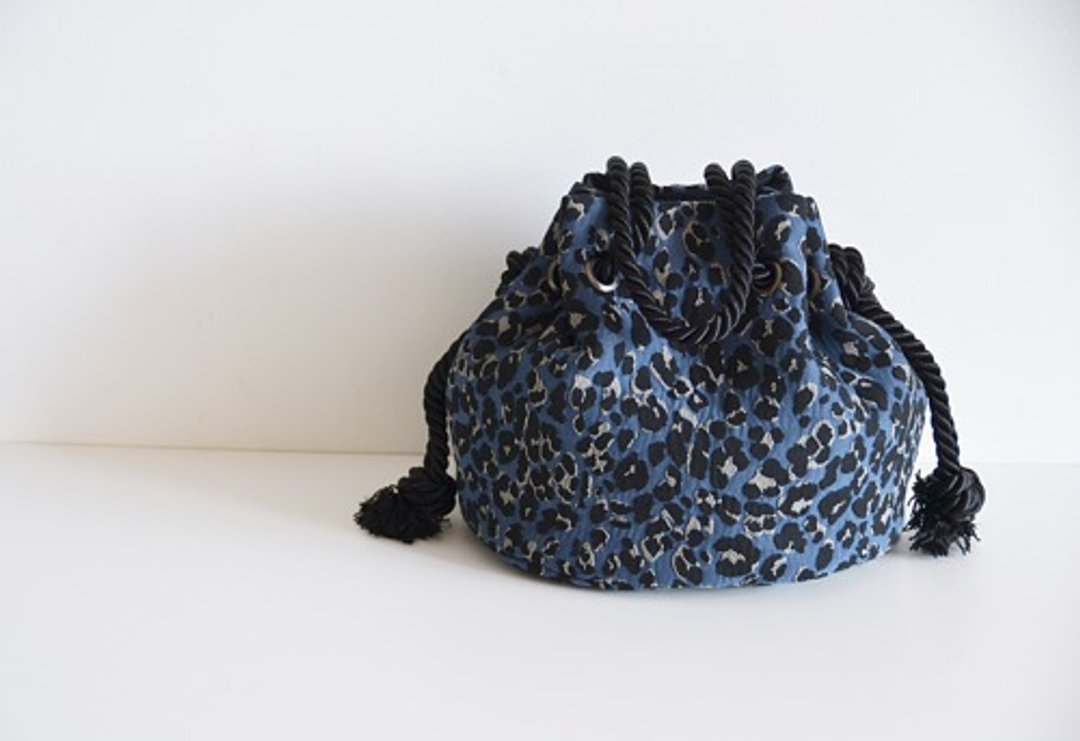 Limited quantity! DUTEL Leopard 2way Jaguar Marine Bag Blue Gray - 手提包/手提袋 - 棉 蓝色