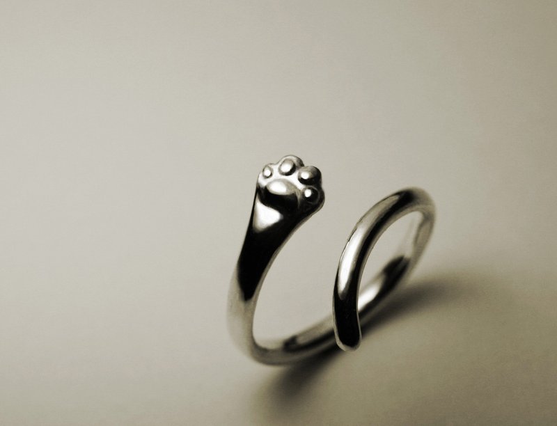 猫掌尾巴银戒 - 戒指 - 其他金属 银色