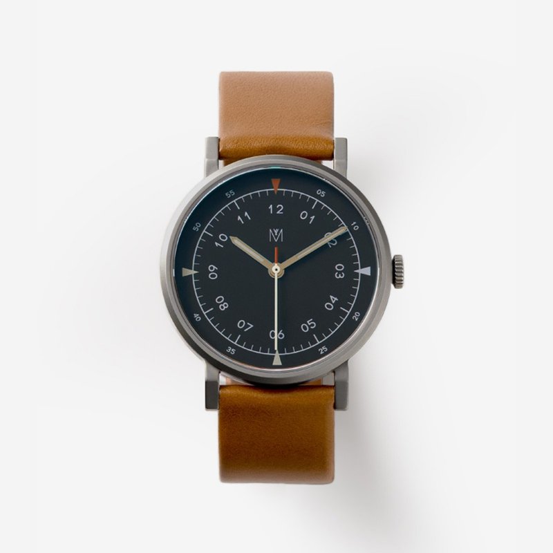 MUS 02 BROWN - 男表/中性表 - 防水材质 银色