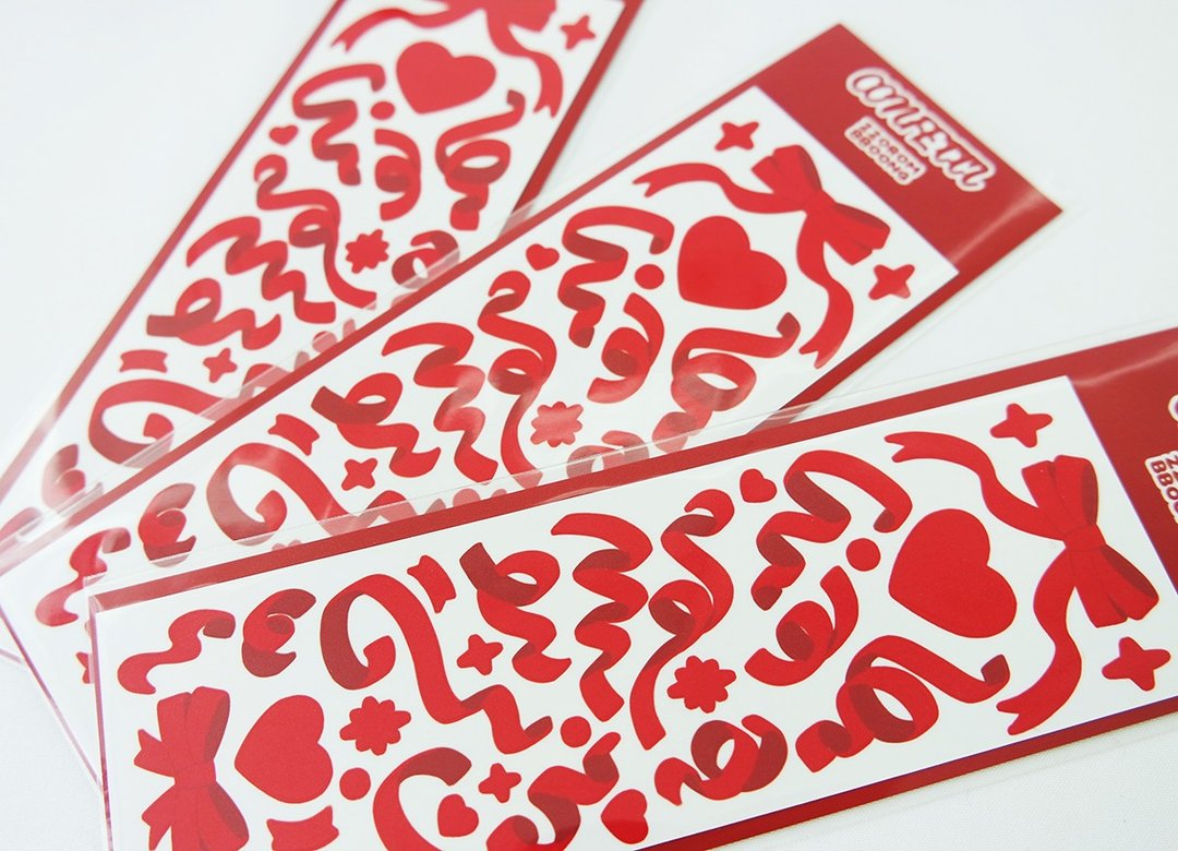 樱桃红 confetti 贴纸 - 贴纸 - 纸 红色