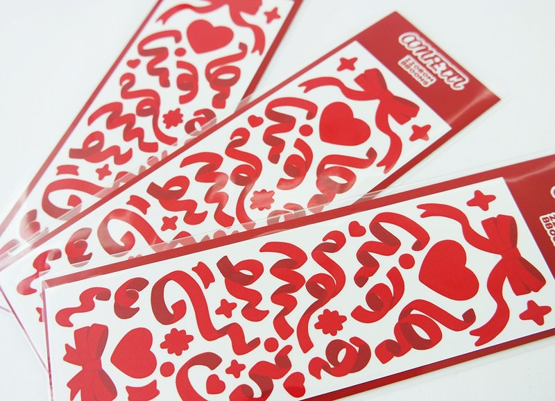 樱桃红 confetti 贴纸 - 贴纸 - 纸 红色