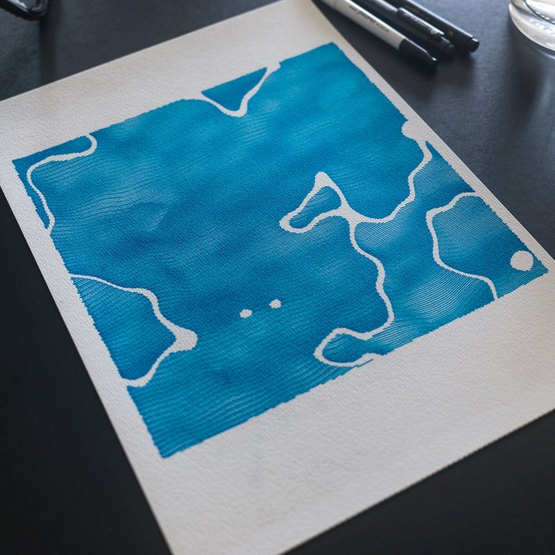 Terrain#80-1 | Pen Plotter Art - 海报/装饰画/版画 - 纸 