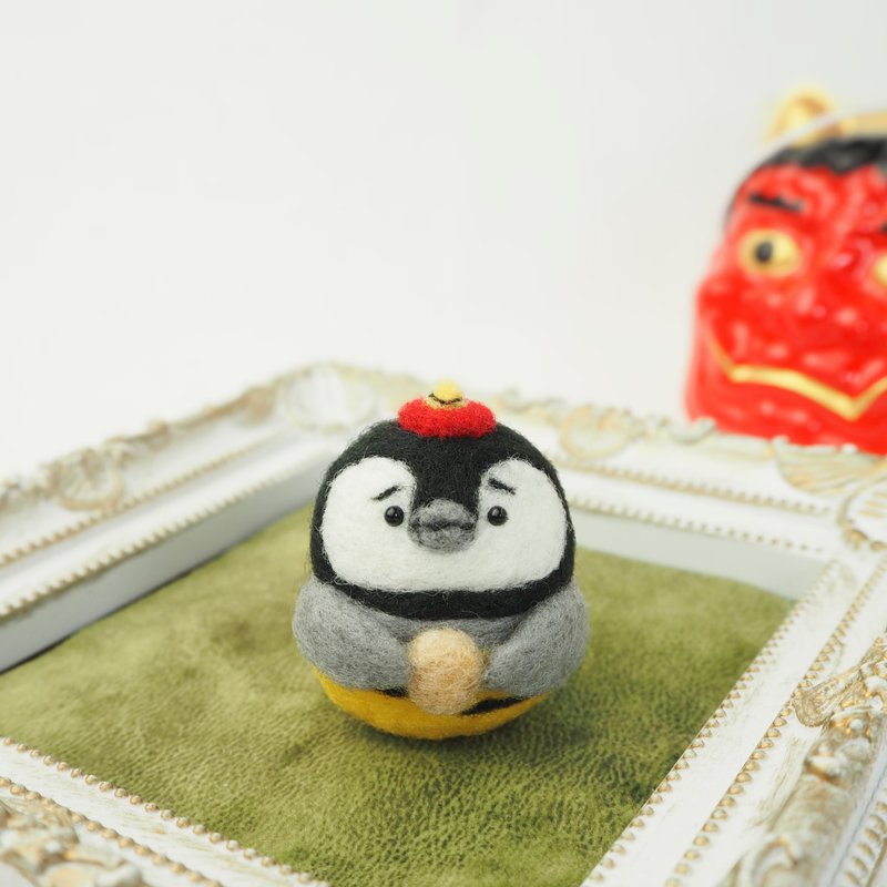 - 片段 Cosplay - Mayu Penguin Hina Oni（红恶魔/蓝恶魔）羊毛毡 - 玩偶/公仔 - 其他人造纤维 黄色