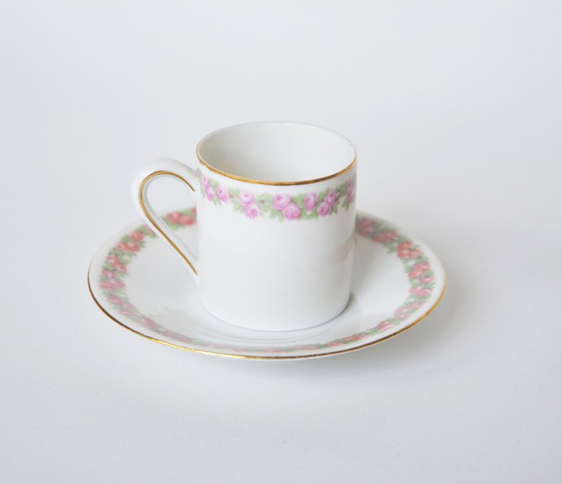 德国古董小下午茶杯盘组B - 茶具/茶杯 - 瓷 白色