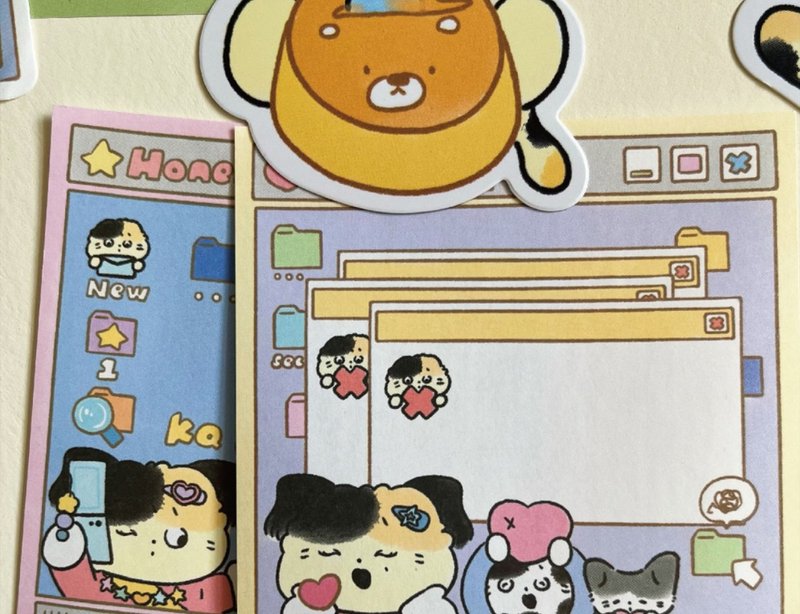 【盐汽水】电脑框框便签本 手账拼贴便签纸 - 便条纸/标签贴 - 纸 多色