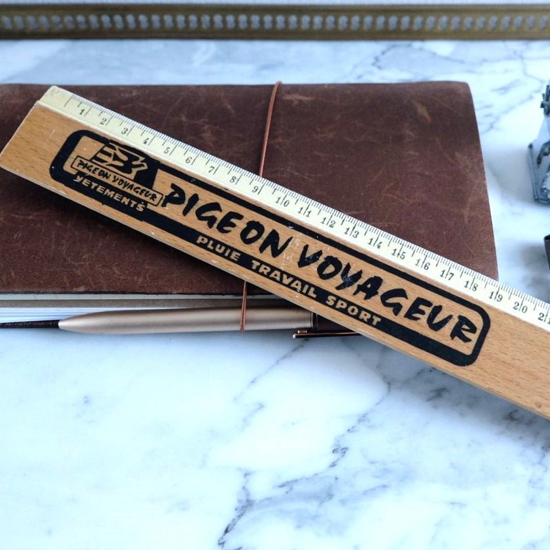 法国复古学生木间尺 - 其他 - 木头 咖啡色