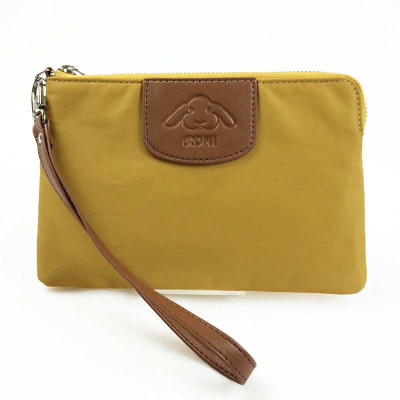 【随身手拿包】- 芥黄 手拿包/零钱包/轻巧包/母亲节首选 - 手拿包 - 防水材质 黄色