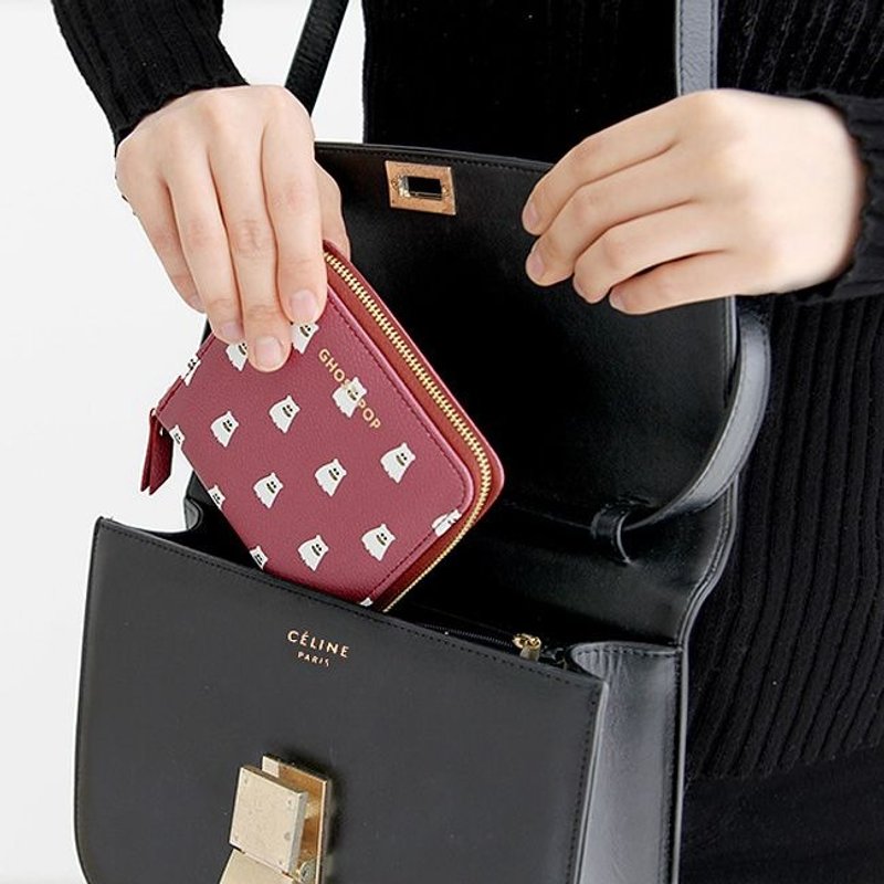 GMZ-顽皮鬼欢乐拉链短夹(S)V2-博根地红,GMZ03541 - 皮夹/钱包 - 真皮 红色