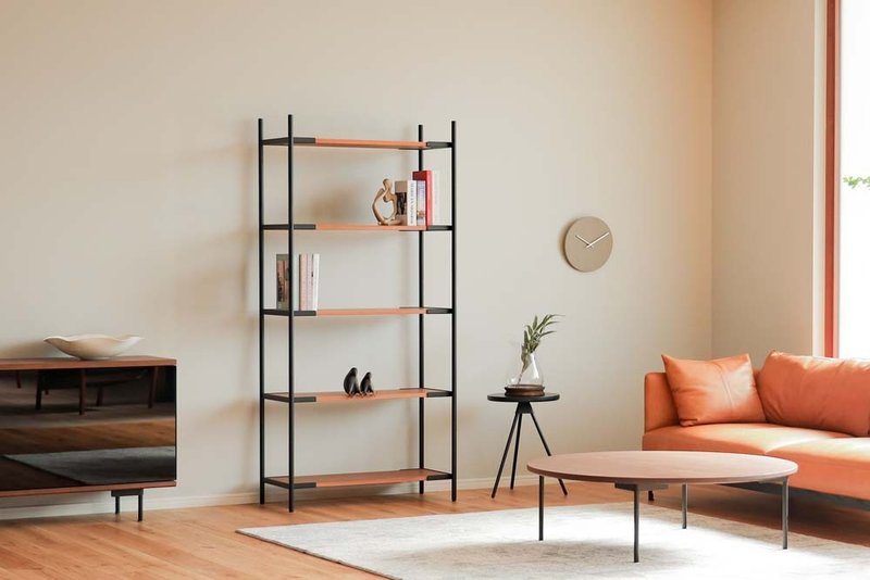 府中家具 MARUKEI木工 DUAL 层架 高 日本产家具 实木 层架 - 书架/书挡 - 木头 咖啡色