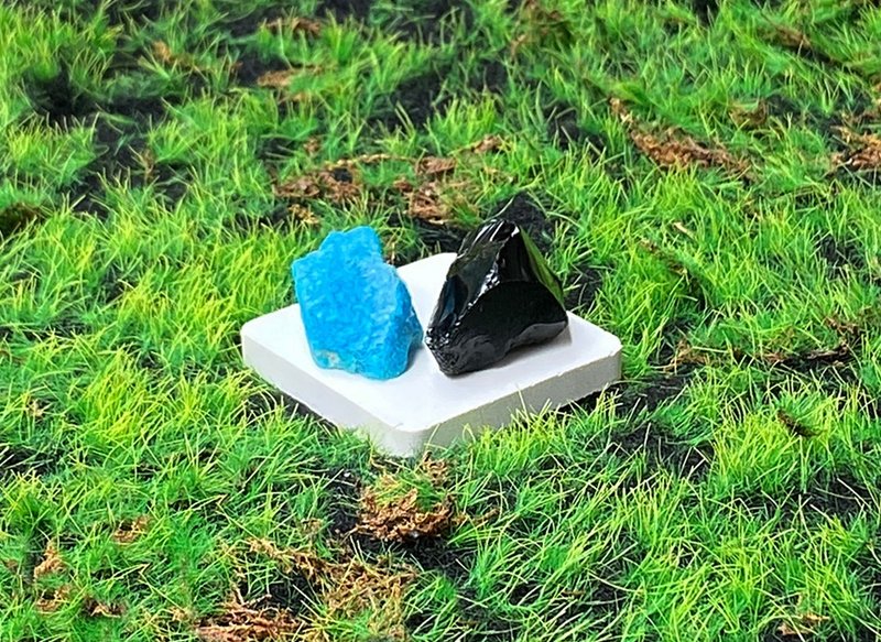 黑曜石 蓝磷灰 避邪保平安 提升表达 办公室 风水摆件 快速出货 - 摆饰 - 水晶 多色