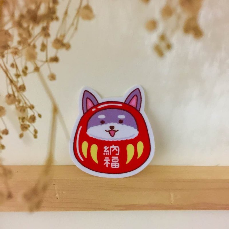 纳福达摩小型防水贴纸 SS0093 - 贴纸 - 纸 红色