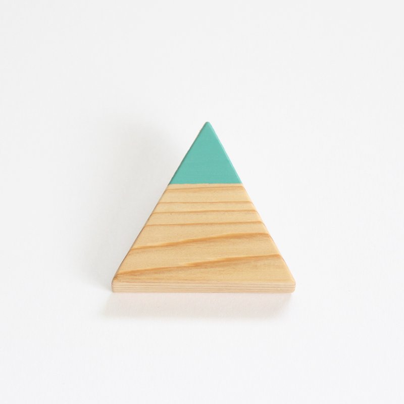 Fuji brooch - 胸针 - 木头 蓝色